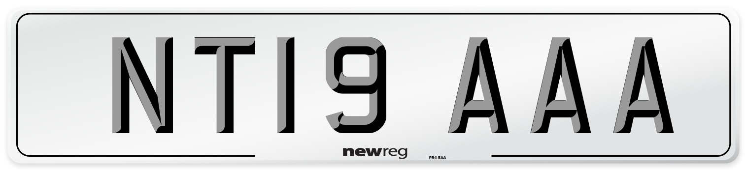 NT19 AAA Number Plate from New Reg
